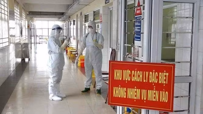 Khu vực cách ly ở bệnh viện (Ảnh - BYT)