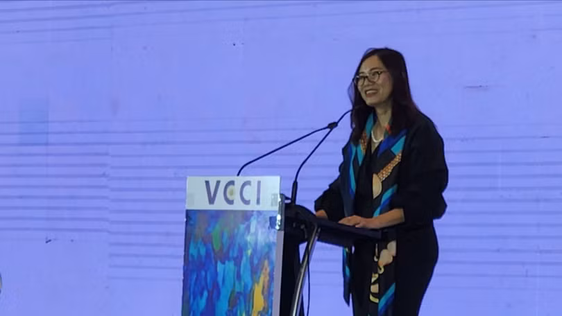 Bà Nguyễn Hương Quỳnh, CEO BambuUP chia sẻ với vai trò đối tác đồng hành của dự án, đóng góp vào công cuộc phát triển bền vững của đồng bằng sông Cửu Long.jpg