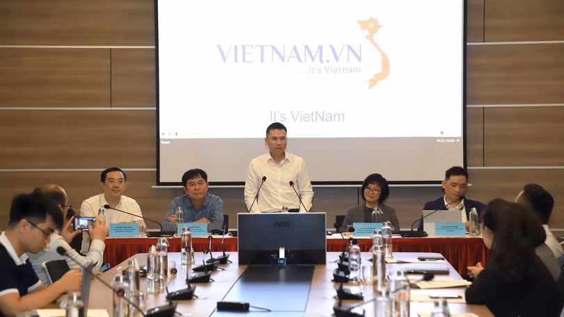 Cục trưởng Cục Thông tin đối ngoại (Bộ TT&TT) Phạm Anh Tuấn phát biểu tại lễ công bố.