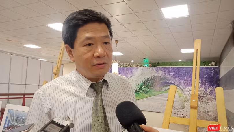 Ông Đinh Huy Dương - Vụ trưởng Vụ Truyền thông giáo dục, Tổng cục Dân số - Kế hoạch hóa gia đình (Bộ Y tế) trả lời phỏng vấn sáng 23/9.