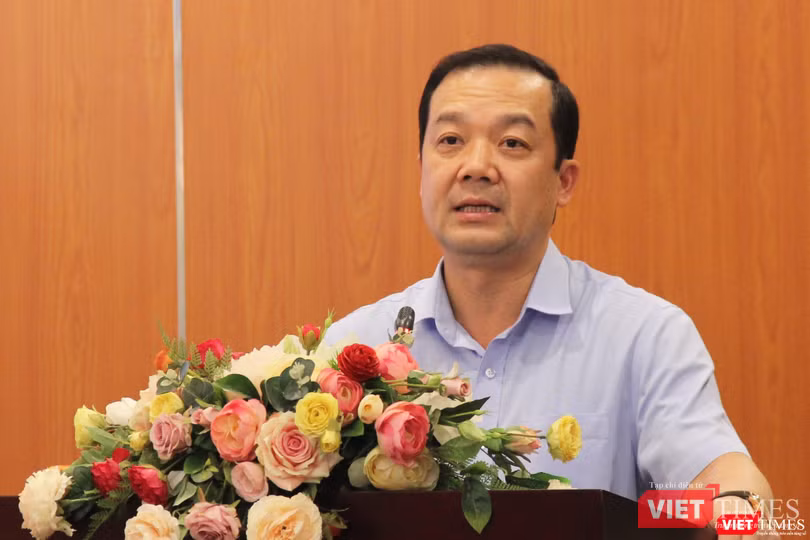 Thứ trưởng Phạm Đức Long phát biểu tại họp báo phát động Giải thưởng Sản phẩm công nghệ số Make in Viet Nam năm 2022.
