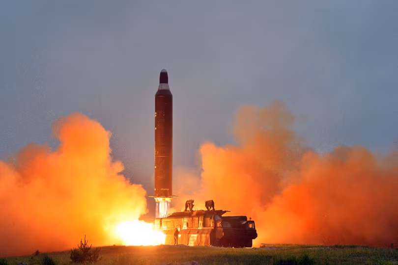 Một vụ phóng tên lửa của Triều Tiên. Ảnh: Yonhap