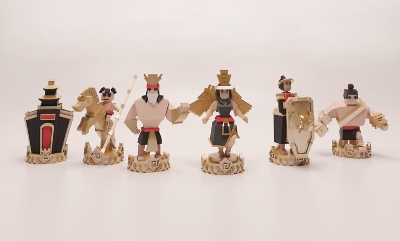Để cho ra 6 mô hình các quân cờ trong bộ cờ vua in 3D 