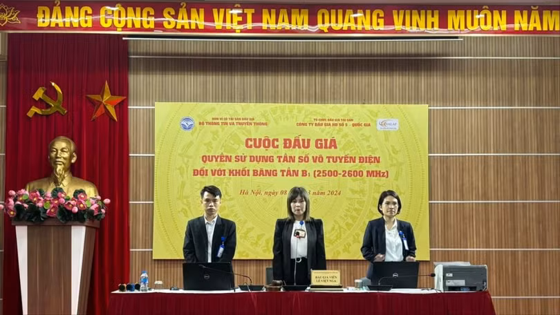 Cuộc đấu giá quyền sử dụng tần số vô tuyến điện đối với khối băng tần 2500 - 2600 MHz diễn ra ngày 8/3/2024.