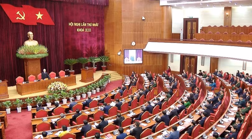 Toàn cảnh Hội nghị lần thứ I Ban Chấp hành Trung ương Đảng khoá XIII.