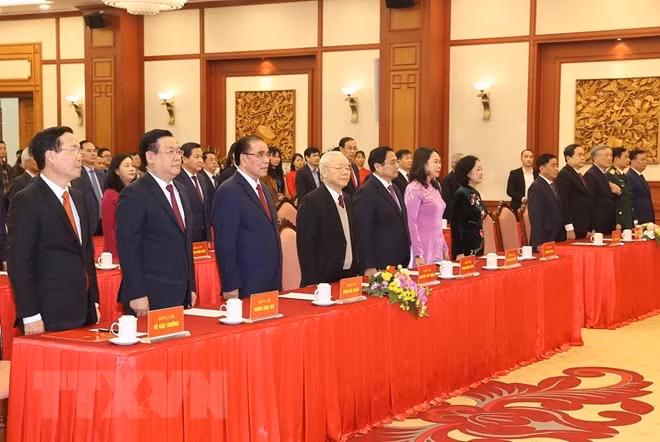 Lễ trao Huy hiệu 55 năm tuổi Đảng tặng Tổng Bí thư Nguyễn Phú Trọng ảnh 3 Lễ trao Huy hiệu 55 năm tuổi Đảng tặng Tổng Bí thư Nguyễn Phú Trọng ảnh 3