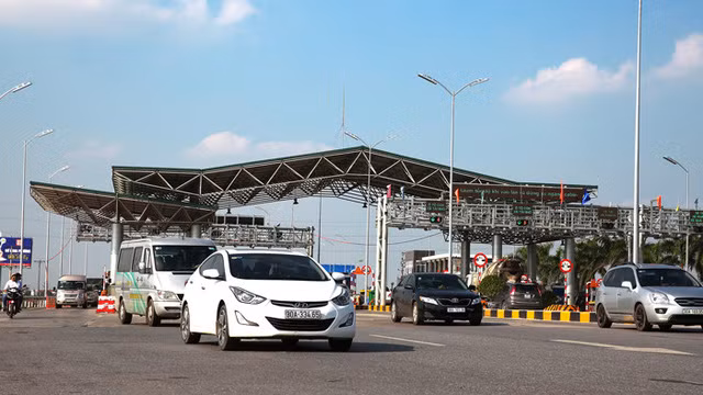 Trạm thu phí dự án BOT Quốc lộ 1 đoạn Hà Nội - Bắc Giang. Ảnh: Tổng cục Đường bộ.