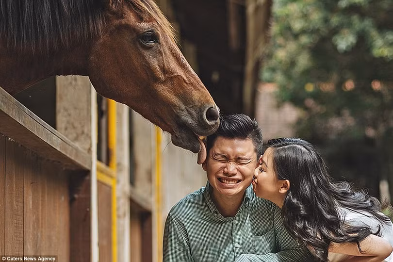 Dân mạng hài hước cho rằng, đây là chú rể may mắn nhất năm.