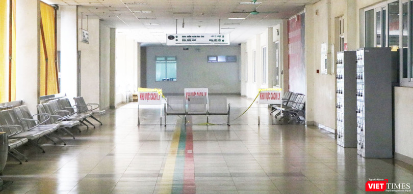 Khu vực cách ly bệnh nhân mắc COVID-19 (Ảnh: Minh Thuý) 