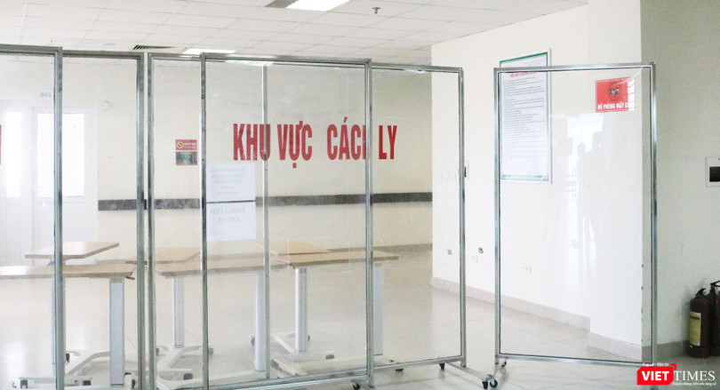 Khu vực cách ly bệnh nhân mắc COVID-19 (Ảnh: Minh Thúy) 
