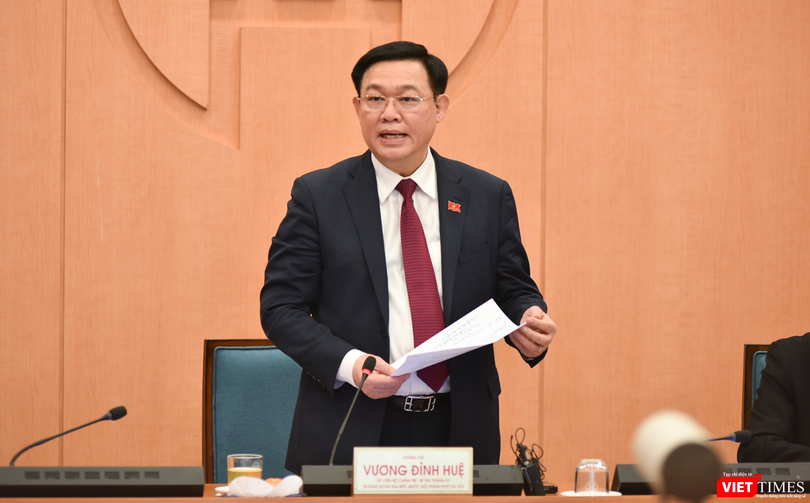 Ông Vương Đình Huệ - Bí thư Thành uỷ Hà Nội (Ảnh: UBND TP HN) 