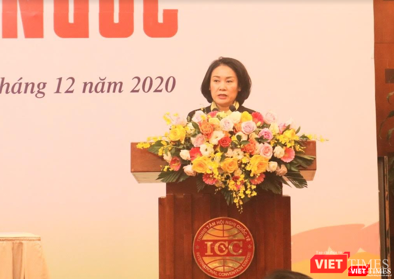 Nhà báo Tạ Bích Loan – đại diện Ban sản xuất các chương trình Giải trí, Đài Truyền hình Việt Nam (Ảnh: Minh Thuý)