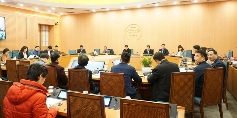 họp Ban Chỉ đạo phòng, chống dịch COVID-19 TP. Hà Nội diễn ra vào chiều nay (18/12) (Ảnh: Phú Khánh)