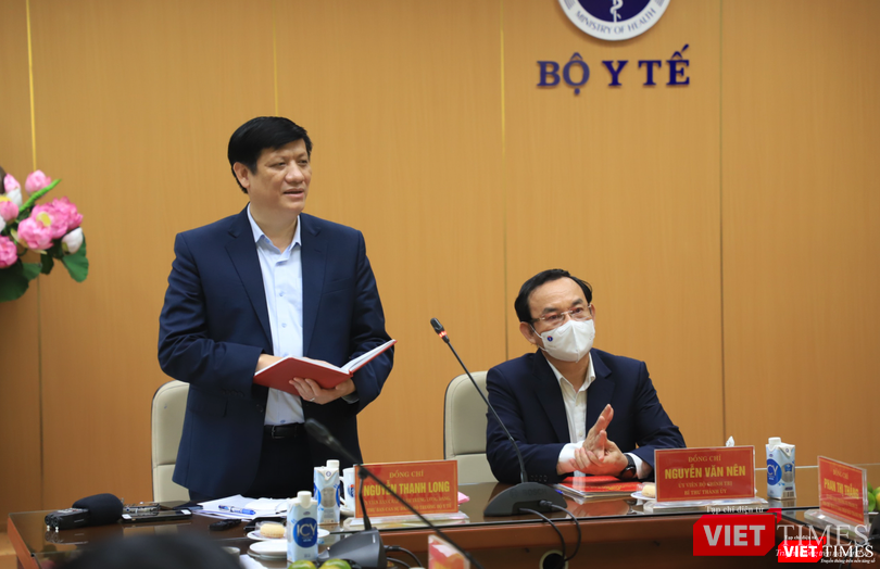 Bộ trưởng Bộ Y tế Nguyễn Thanh Long chia sẻ về công tác phòng, chống dịch COVID-19 ở TP. HCM (Ảnh - Minh Thuý)