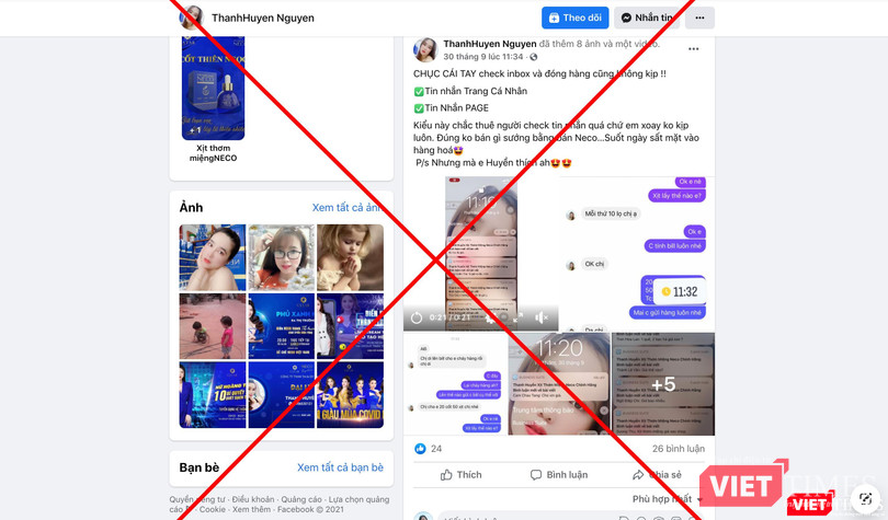 Người bán quảng cáo "check inbox và đóng hàng cũng không kịp!" (Ảnh - VT) Người bán quảng cáo "check inbox và đóng hàng cũng không kịp!" (Ảnh - VT)