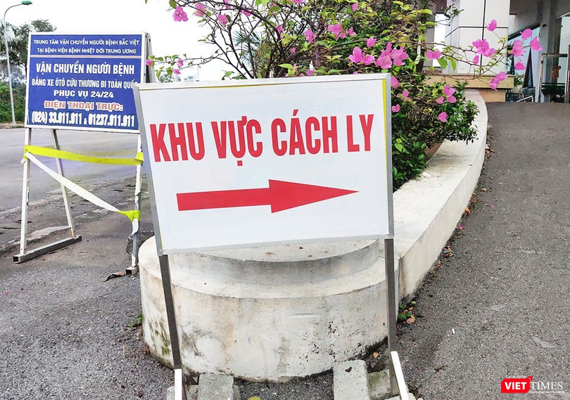Khu vực cách ly bệnh nhân mắc COVID-19 (Ảnh: Minh Thúy) 