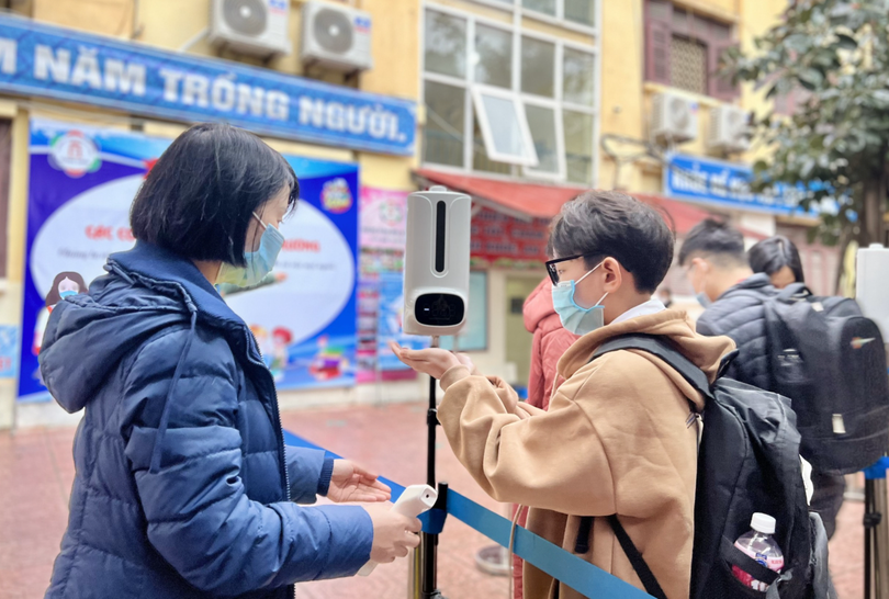 Học sinh quay trở lại trường học (Ảnh - Lê Khanh)