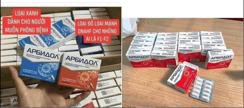 Thuốc Arbidol rao bán trên mạng (Ảnh - ST)