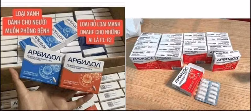 Thuốc Arbidol rao bán trên mạng (Ảnh - ST)