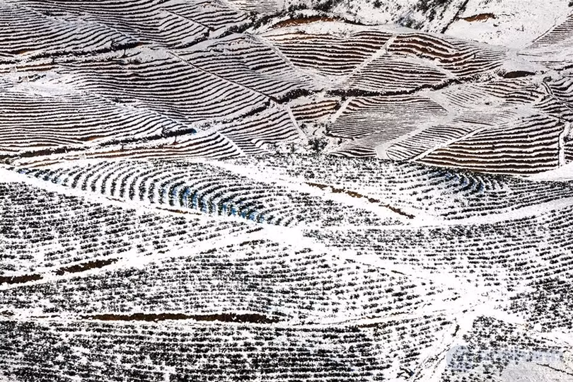 Ngắm tuyết trên những thửa ruộng bậc thang ở “nóc nhà Đông Dương“ ảnh 5