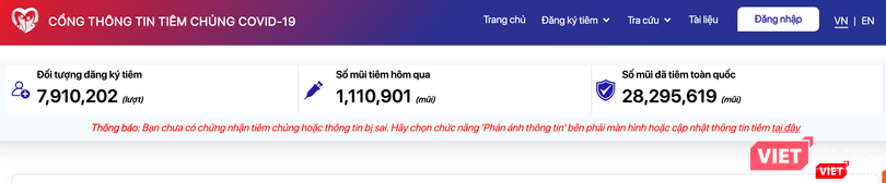 Thông báo phản ánh thông tin tiêm chủng (Ảnh - MT) Thông báo phản ánh thông tin tiêm chủng (Ảnh - MT)