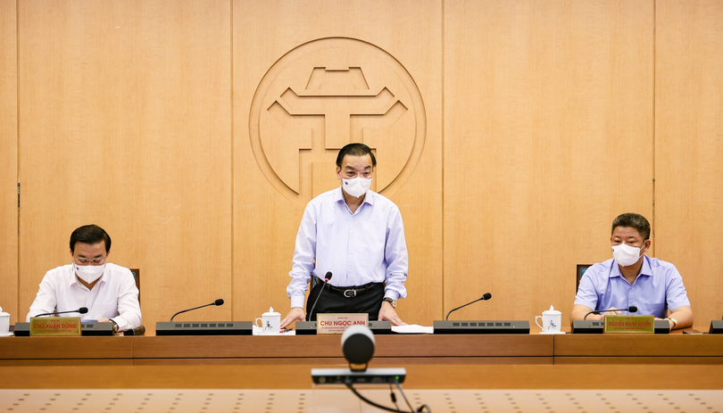 Ông Chu Ngọc Anh – Chủ tịch UBND TP. Hà Nội - chủ trì cuộc họp (Ảnh - Trung Nguyên) 