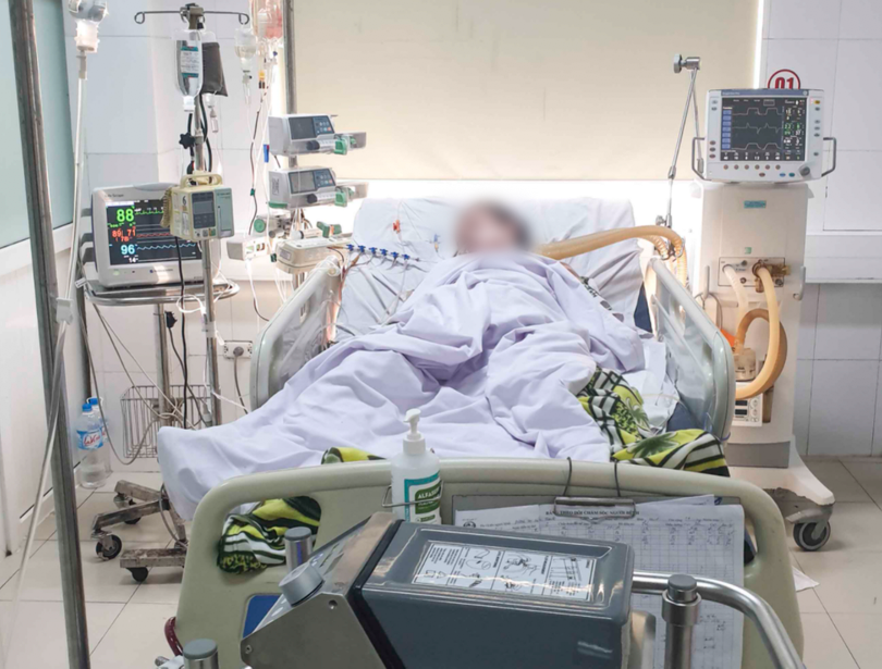 Sản phụ T. nguy kịch sau khi sử dụng pate Minh Chay (Ảnh - BVCC) 