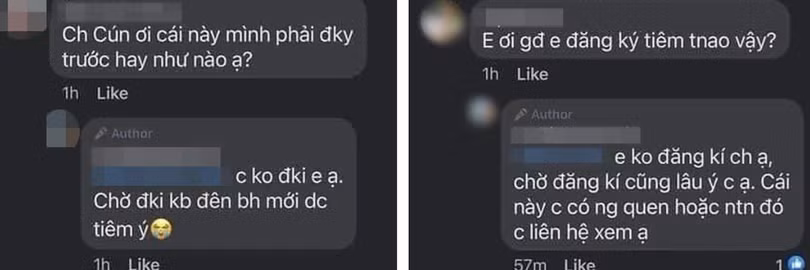 Cô V.P.A. "khoe" không cần đăng ký vẫn tiêm được vaccine nhờ có người quen (Ảnh - FB)