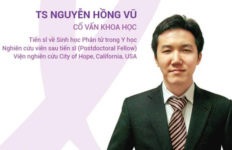 TS. Nguyễn Hồng Vũ - Viện nghiên cứu City of Hope, California, USA, Cố vấn khoa học Ruy Băng Tím (Ảnh - NVCC) TS. Nguyễn Hồng Vũ - Viện nghiên cứu City of Hope, California, USA, Cố vấn khoa học Ruy Băng Tím (Ảnh - NVCC)