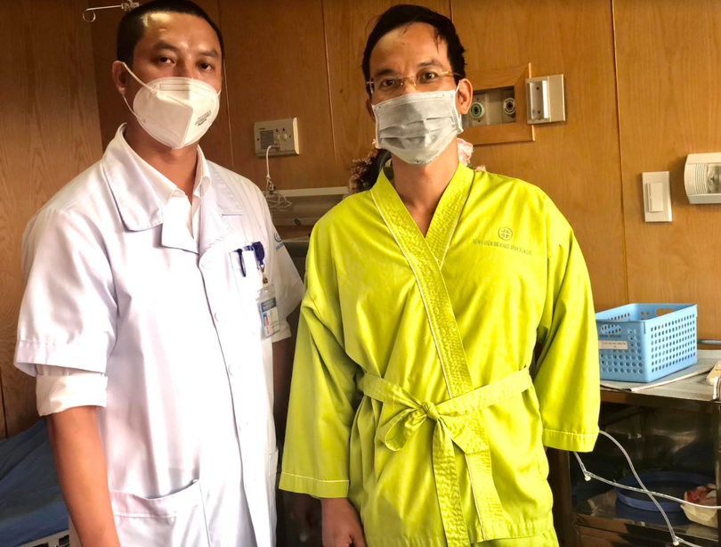 Bệnh nhân H. hồi phục sau ca mổ (Ảnh - BVCC)