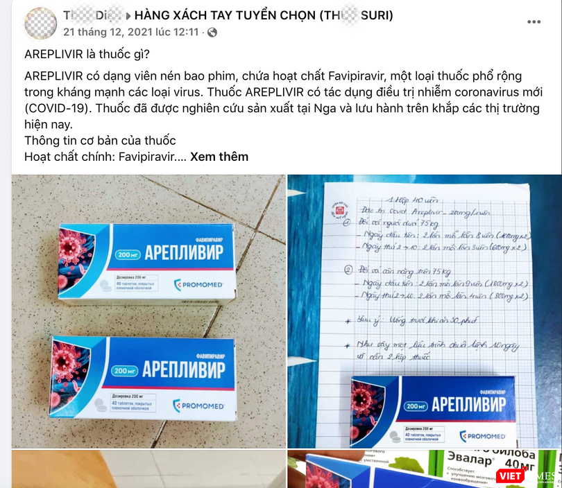 Thuốc điều trị COVID-19 được rao bán tràn lan trên mạng (Ảnh - Minh Thuý) 
