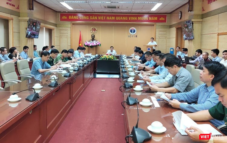 Toàn cảnh hội nghị trực tuyến tăng cường công tác phòng, chống dịch bệnh, công tác tiêm chủng và an toàn tiêm chủng do Bộ Y tế tổ chức (Ảnh: Minh Thúy) 