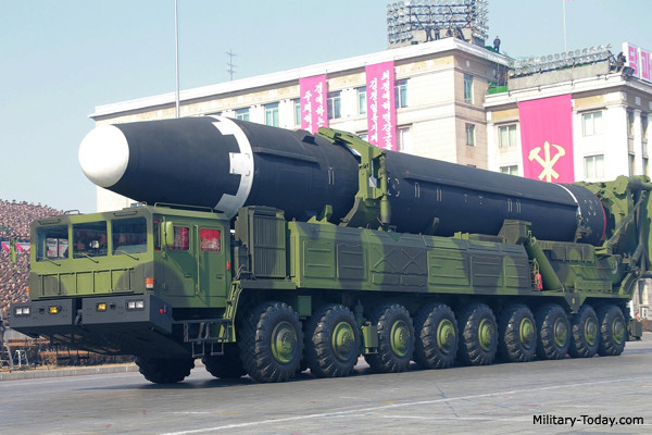 Triều Tiên mới thử nghiệm thành công tên lửa đạn đạo liên lục địa Hwasong-15 vào tháng 11.2017.