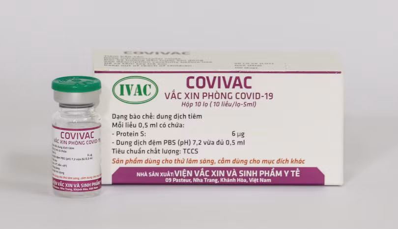 Vaccine COVIVAC là dạng dung dịch chứa Protein S tái tổ hợp của SARS-CoV-2 biểu hiện trên bề mặt virus New-cát-xơn, bất hoạt, không có chất bảo quản (Ảnh - IVAC)