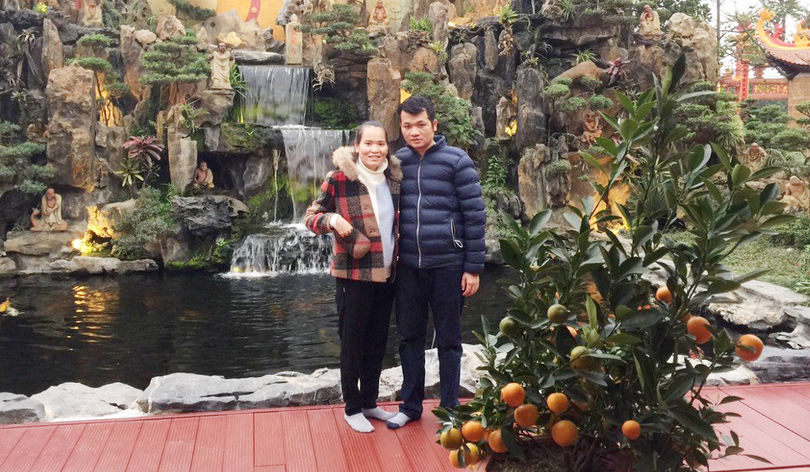 Chị Phạm Thị Ngoan và anh Lê Hồng Sơn (Ảnh - BVCC)