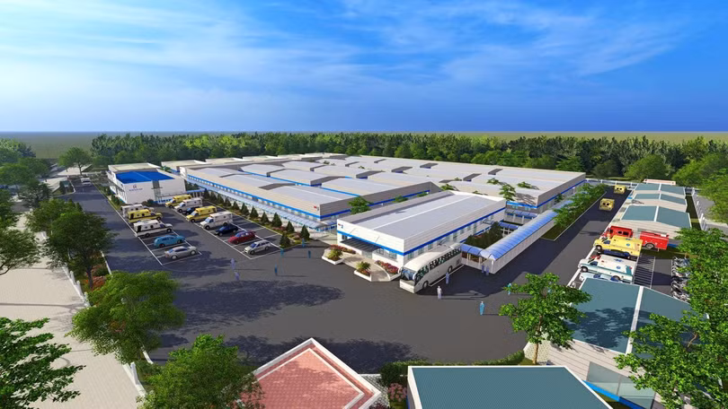 Phối cảnh Bệnh viện điều trị COVID-19 – Y Hà Nội sau khi hoàn thành (Ảnh - BYT)