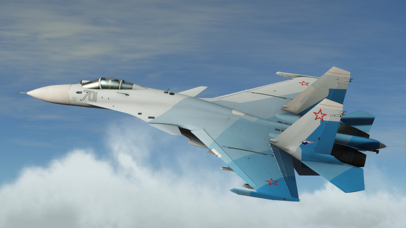 Máy bay Su-33 được trang bị hệ thống SVP-24 biến những quả bom không điều khiển thành thứ vũ khí điều khiển chính xác.