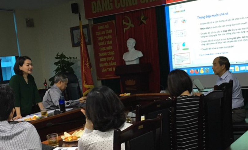 Hội thảo chuyển đổi số về lĩnh vực an toàn thực phẩm do Cục An toàn thực phẩm tổ chức (Ảnh: VFA) 