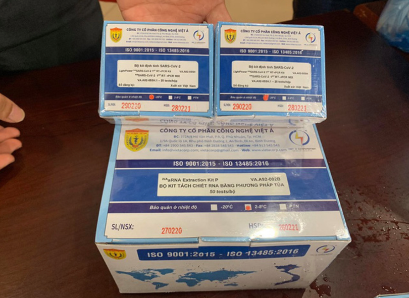 Kit xét nghiệm COVID-19 Việt Á (Ảnh - VGP)