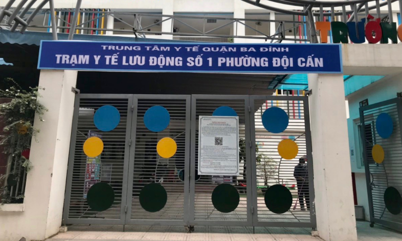 Trạm y tế lưu động số 1 phường Đội Cấn (Ảnh - UBND quận Ba Đình)