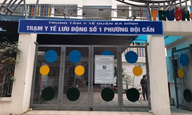 Trạm y tế lưu động số 1 phường Đội Cấn (Ảnh - UBND quận Ba Đình)