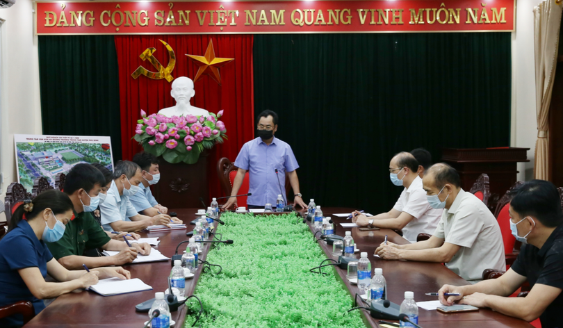 Chủ tịch UBND tỉnh Thái Nguyên đã họp khẩn với huyện Phú Bình về công tác phòng, chống dịch COVID-19 (Ảnh - Xuân Huy) 