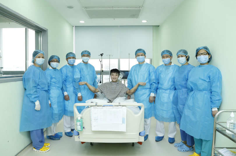 Sau mổ, sức khoẻ của bệnh nhân hoàn toàn ổn định, v ết thương liền sẹo, chi ghép sống tốt (Ảnh: BVCC) Sau mổ, sức khoẻ của bệnh nhân hoàn toàn ổn định, v ết thương liền sẹo, chi ghép sống tốt (Ảnh: BVCC)