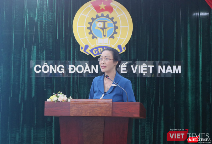 PGS. TS. Phạm Thanh Bình – Chủ tịch Công đoàn Y tế Việt Nam (Ảnh: Minh Thuý)