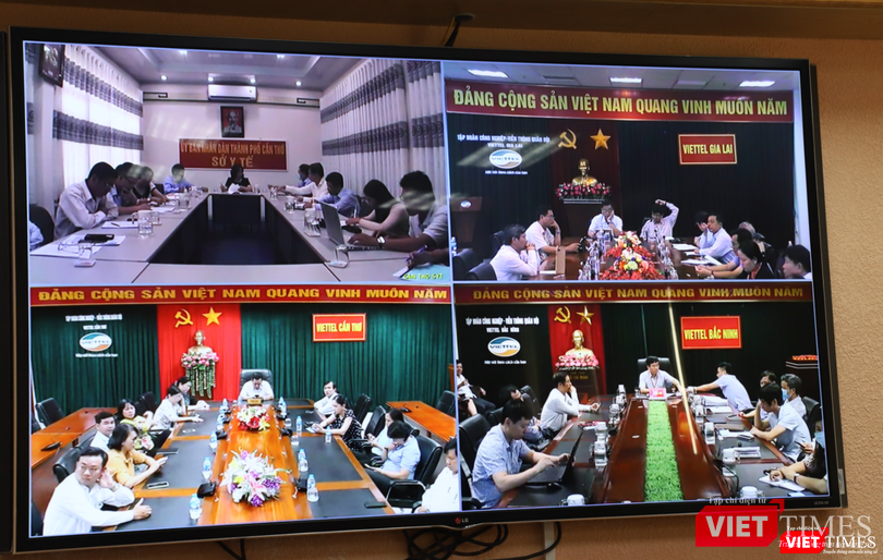 Sở Y tế cac tỉnh, thành phố tham gia họp trực tuyến công tác phòng, chống dịch COVID-19 (Ảnh: Minh Thuý)