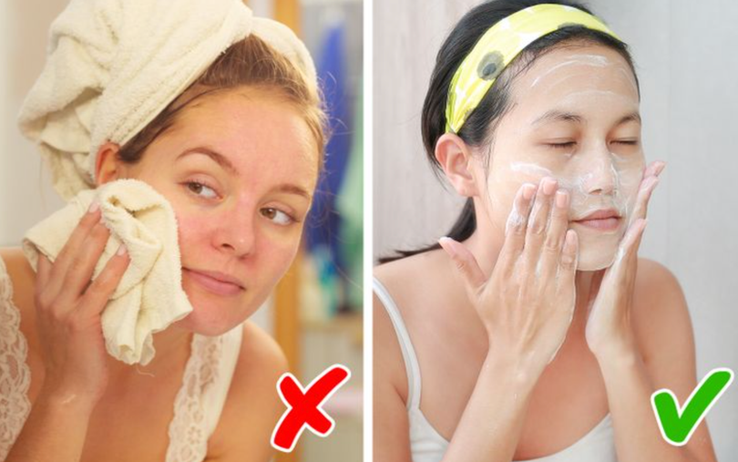 Rửa mặt đúng cách giúp da tránh bị tổn thương (Ảnh: Brightside)