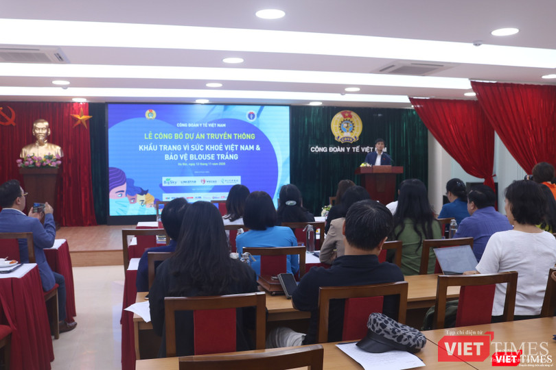 Toàn cảnh buổi lễ công bố Dự án truyền thông khẩu trang vì sức khoẻ Việt Nam (Ảnh: Minh Thuý)