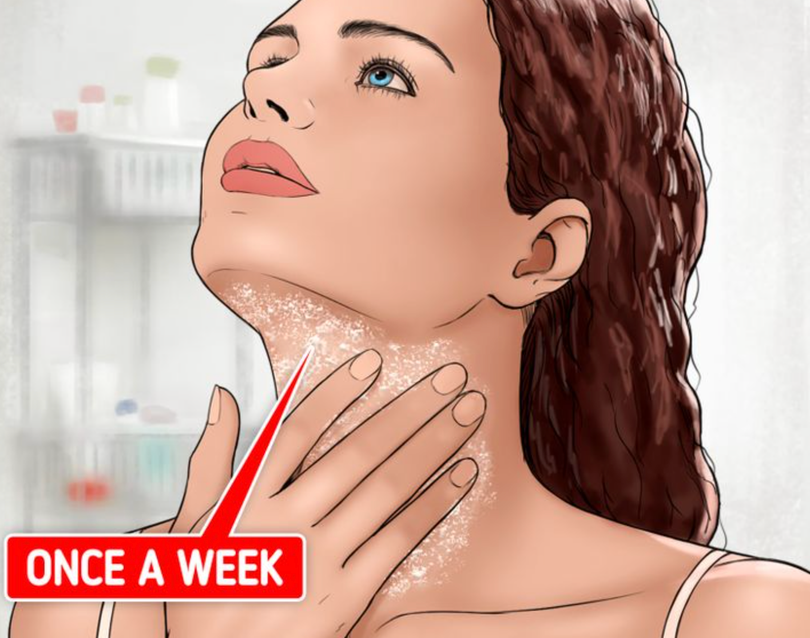 Tẩy da chết cho cổ (Ảnh: Brightside)