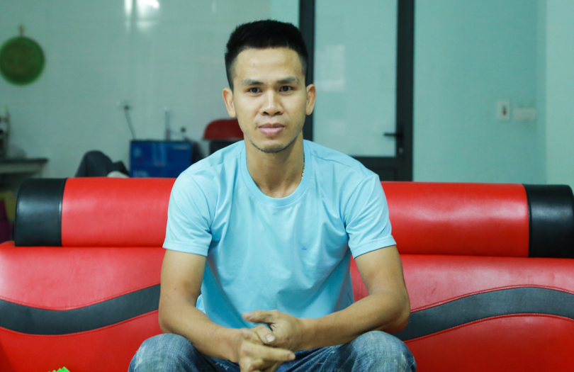 Anh Nguyễn Ngọc Mạnh - người đã dũng cảm cứu bé gái (Ảnh - Đinh Huy) 