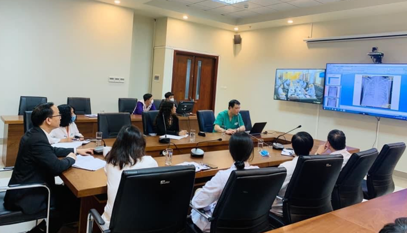 Bệnh viện Nhi Trung ương tổ chức khám, chữa bệnh từ xa (Ảnh - BVCC) 